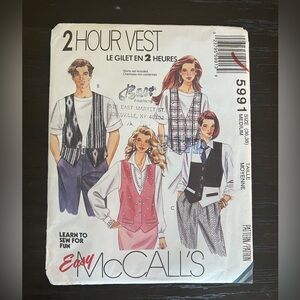 McCall’s Vintage 2 Hour Vest size medium